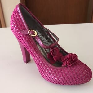 Poetic Licence Miss Betty Pink T Strap Heels